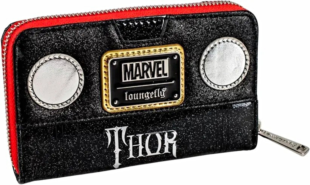 Hard Tag Loungefly Marvel Thor Zip-Around Wallet Logo BRAND NEW